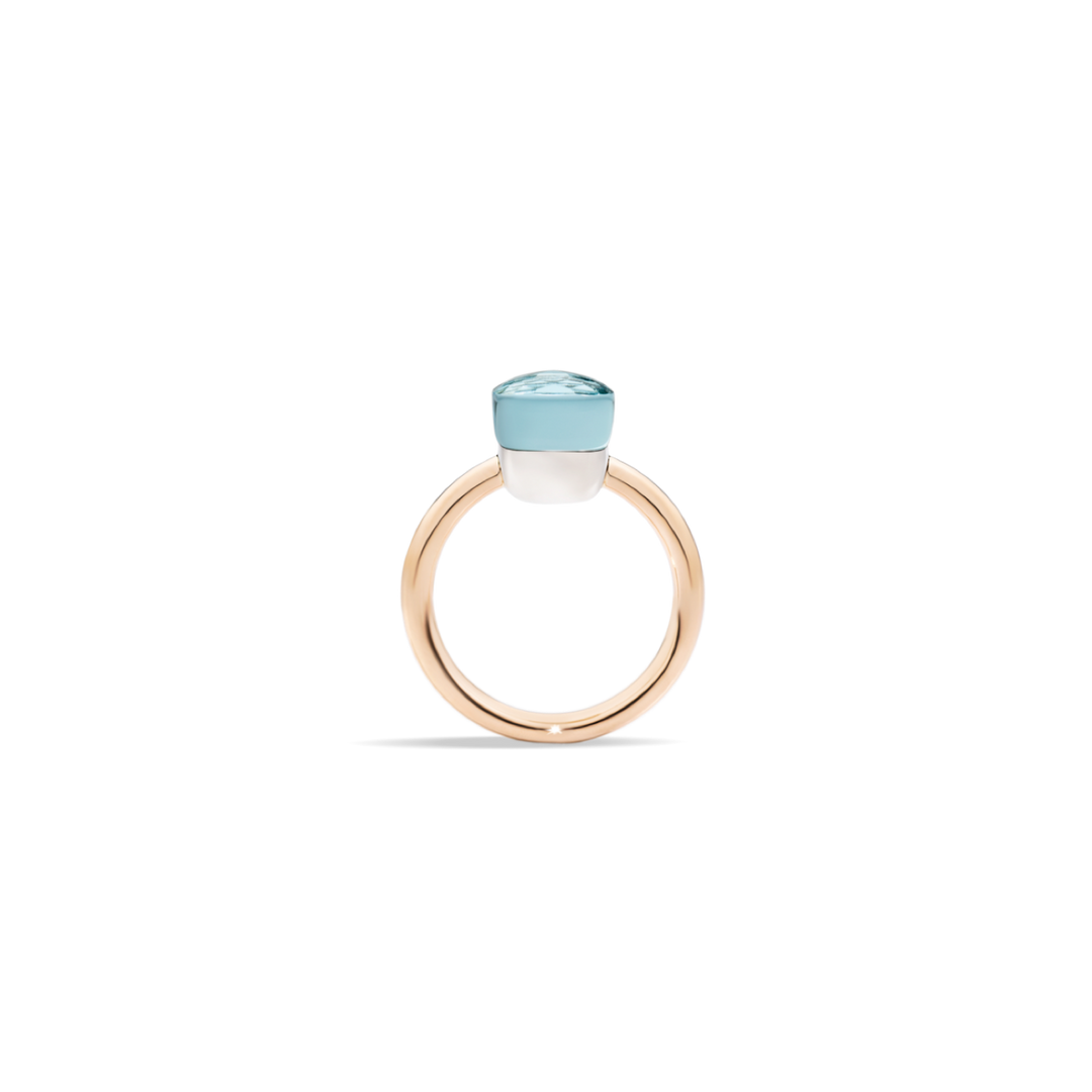 Pomellato Nudo Petit Ring aus Roségold und Blautopas