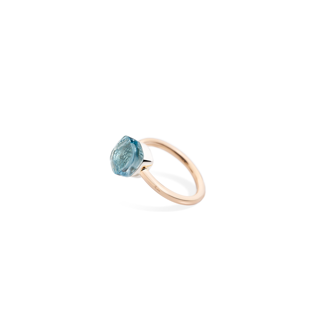 Pomellato Nudo Petit Ring aus Roségold und Blautopas