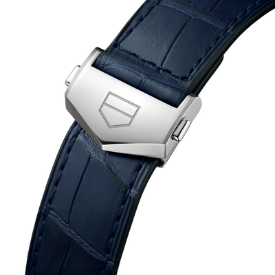 TAG Heuer Lederband in blau