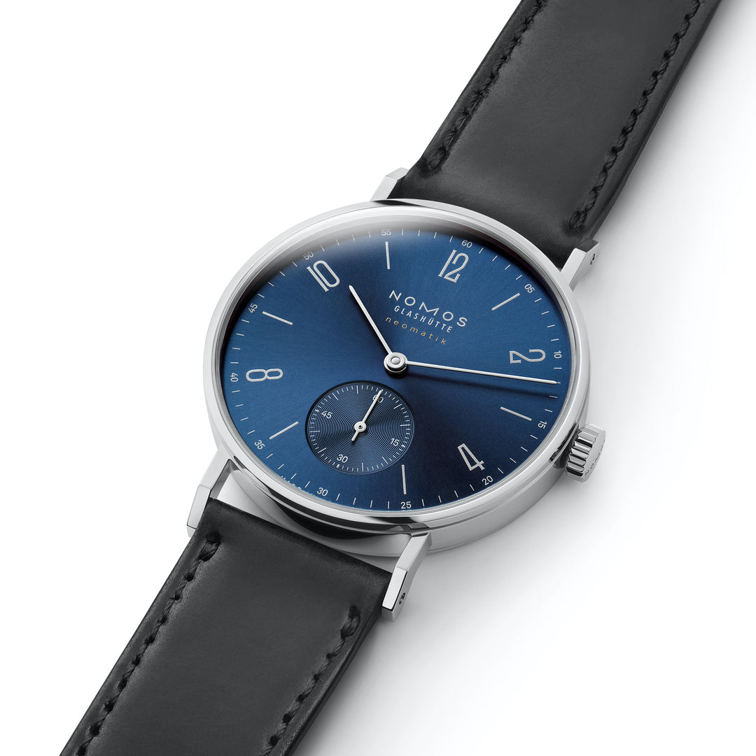 NOMOS Glashütte - Tangente neomatik blaugold mit der Referenz 191  in blau