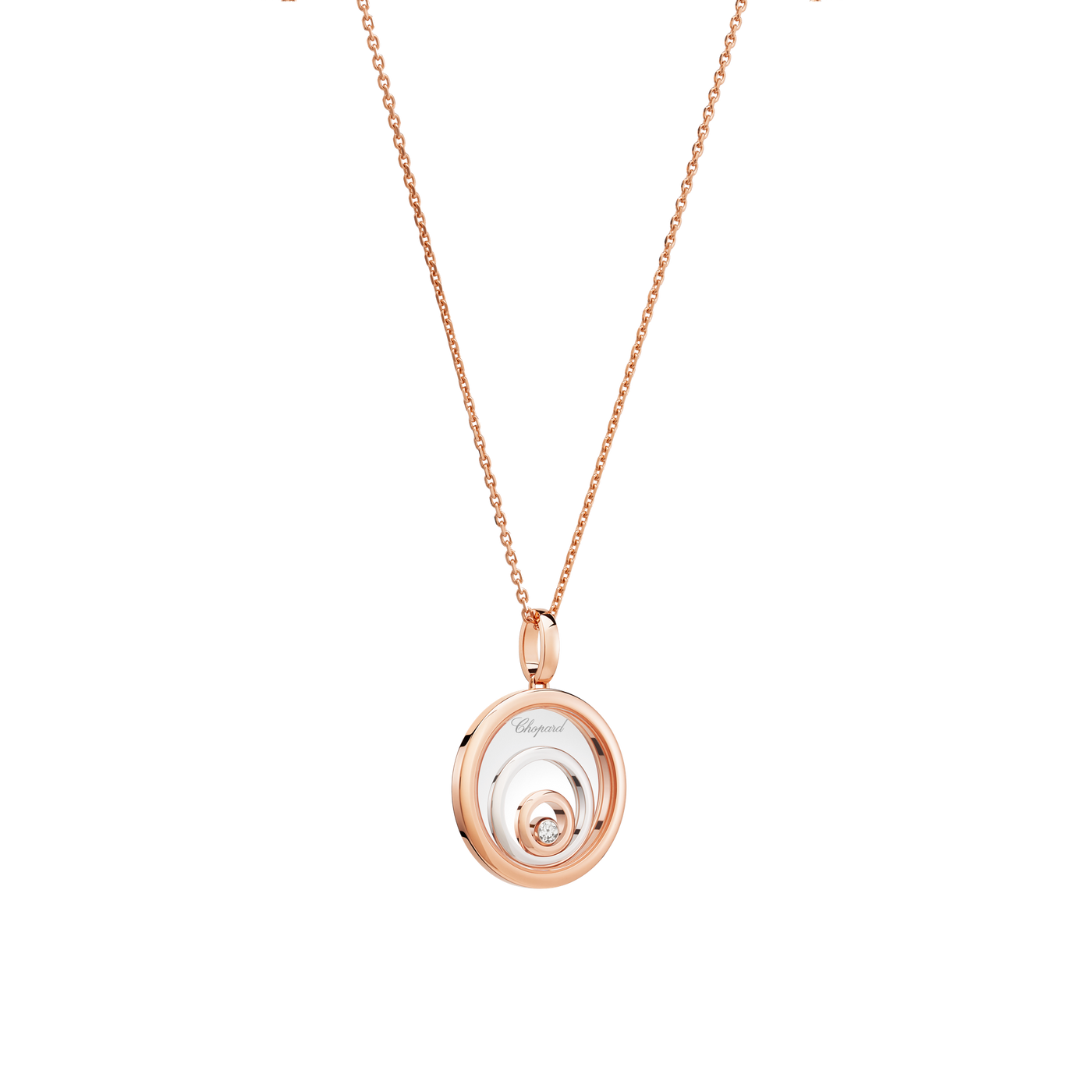 Chopard Happy Spirit Collier 798231-9001 aus Rosé- und Weißgold