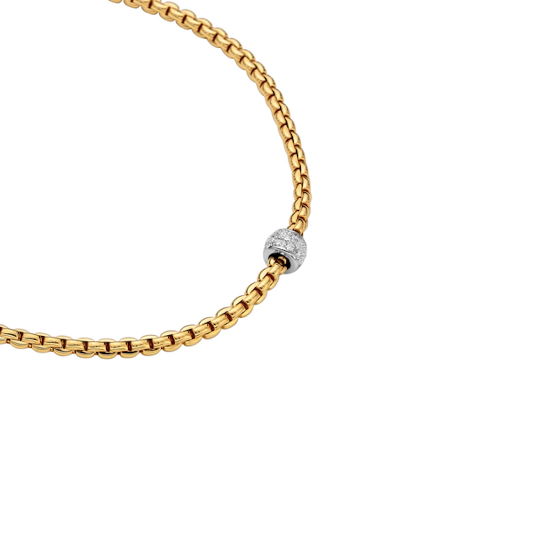 FOPE - Eka Kette 730C PAVE in Gelbgold 