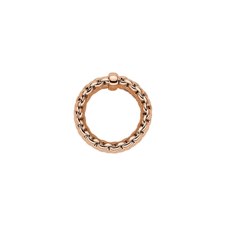 Fope Ring aus Roségold und feinen flexiblen Elementen, Ansicht von der Seite