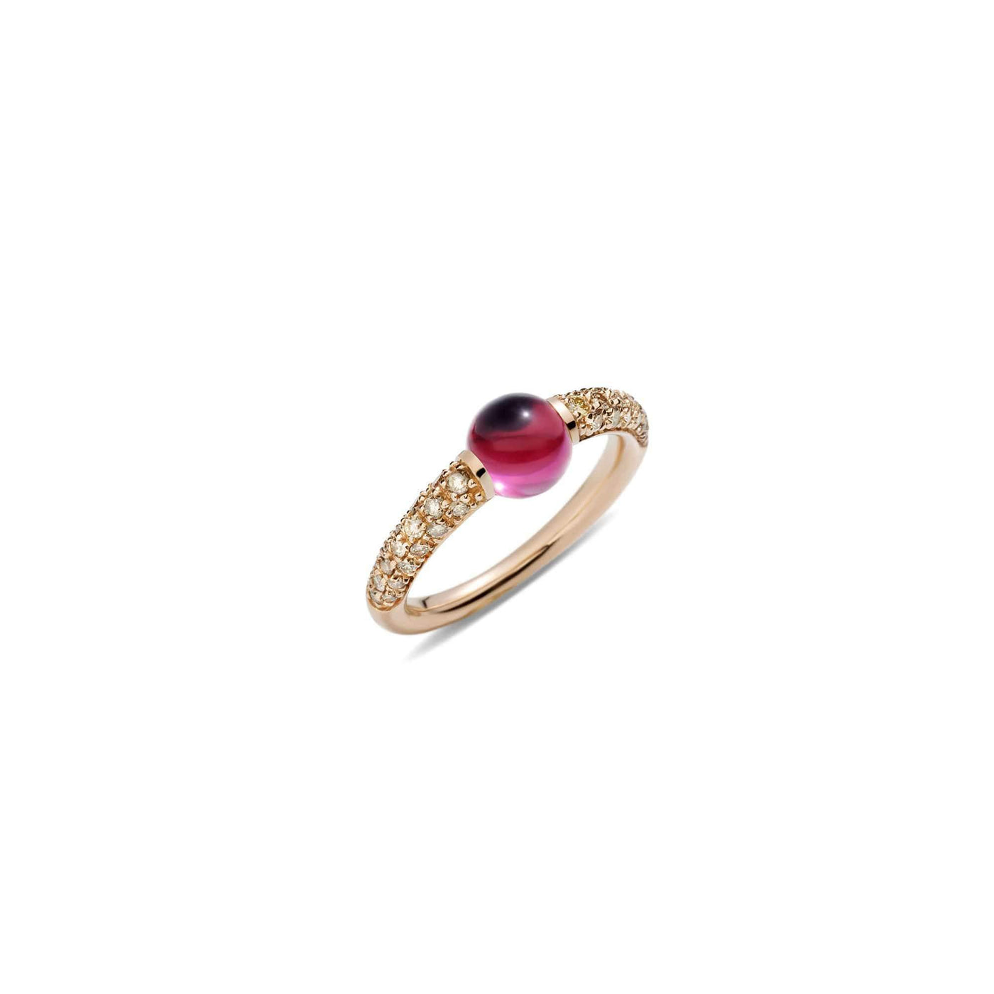 Pomellato Ring M´ama Non M´ama mit rotem Turmalin und Brillanten
