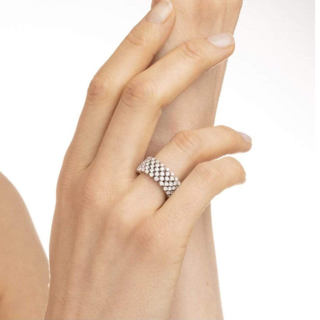 Serafino Consoli Ring Brevetto Multi Size RMS 5F2 WG WD aus WEißgold und weißen Diamanten