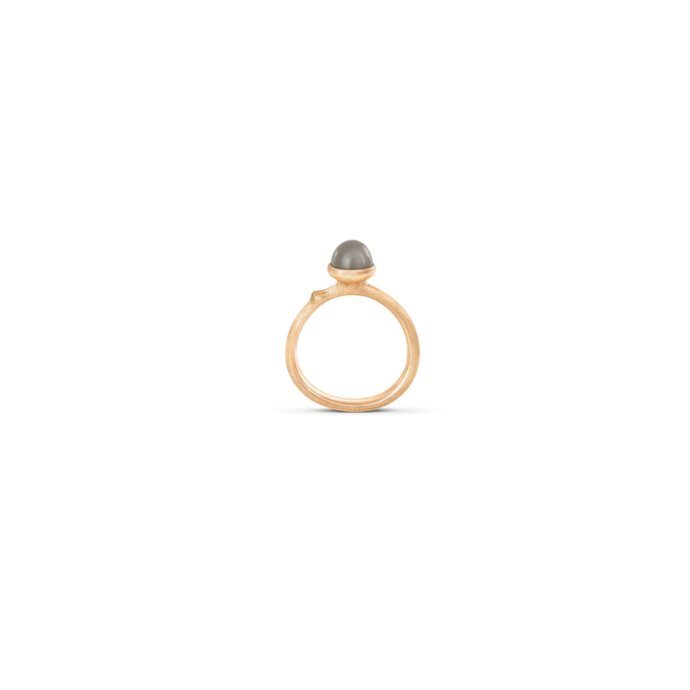 Ole Lynggaard Ring aus Gelbgold und kleinen grauem Mondstein