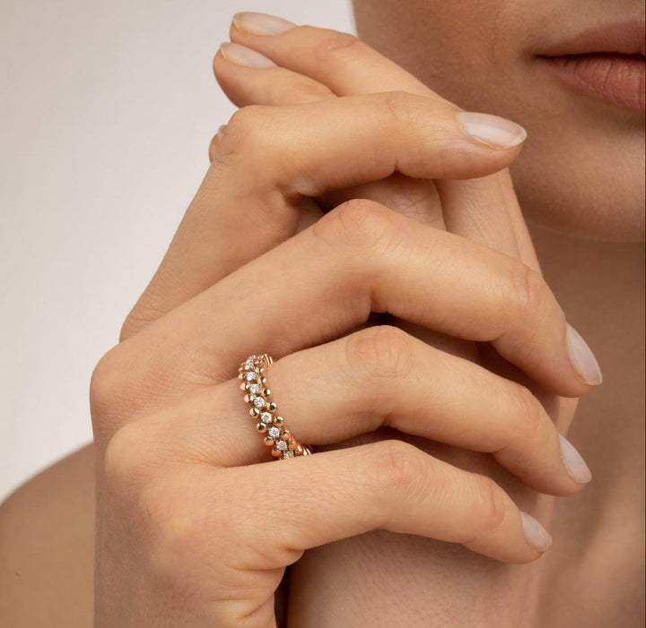 Serafino Consoli Ring Brevetto MultiSize RSM 3M2 RG WG aus Roségold und Diamanten